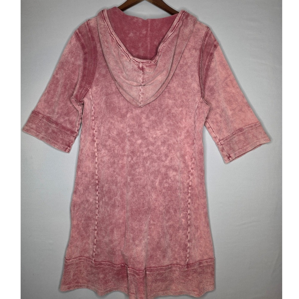 Daily‎ Practice by Anthropologie Flounced Hoodie Mini Dress XS Heathered Pink - Picture 5 of 9